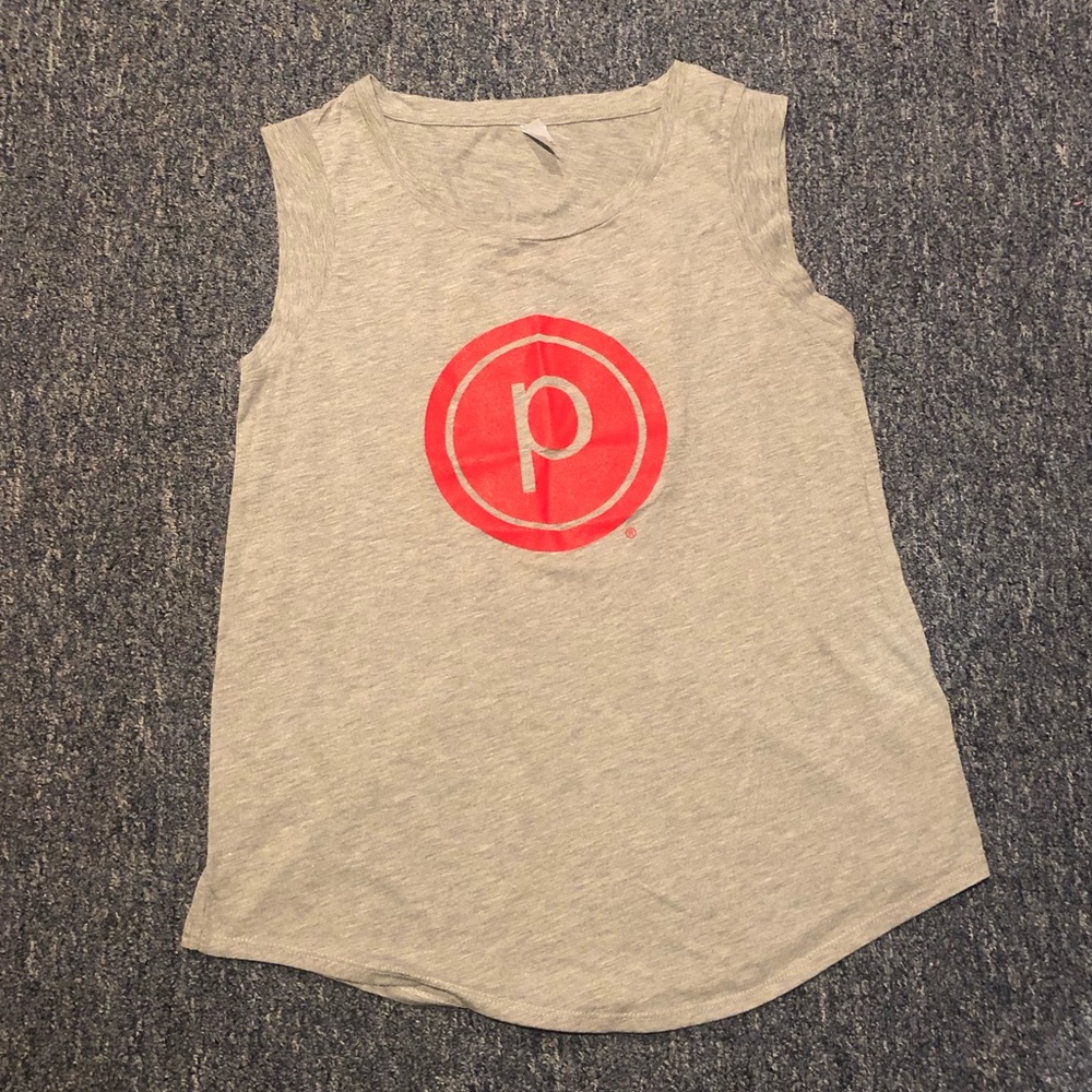 Pure barre circle p cap sleeve tank